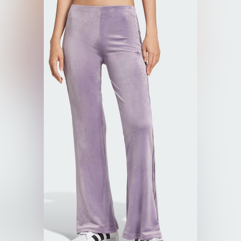 Chic Lavender Velour Flare Pants